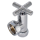 Вентиль угл. 1"х3/4" г/г ручка-крест для п/с хром. СТМ ТЕРМО