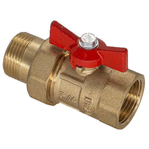 Кран шаровой для воды 3/4" с накидной гайкой бабочка ГАЛЛОП 132 Кран шаровой для воды 3/4" с накидной гайкой бабочка ГАЛЛОП 132