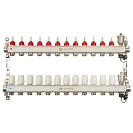 Коллекторная группа ONDO нерж сталь 12 вых. в сборе с автоматическим воздухоотводчиком,  расходомера