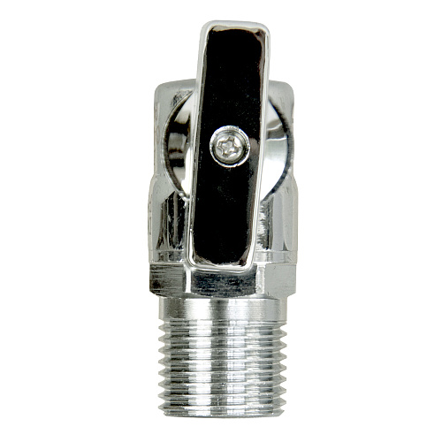 Кран шаровой для бытовых приборов угл. 1/2"х1/2" г/ш удлин.резьба с отражат. бабочка, хромированный СТМ