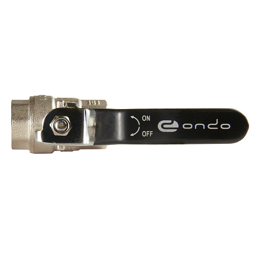 Кран шаровой для воды 1/2" г/г рычаг, никель, ONDO Кран шаровой для воды 1/2" г/г рычаг, никель, ONDO