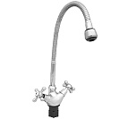 Смеситель ROEGEN RP024D для кухни,  1/2" м/к,  на гайке,  усиленный,  с гибким изливом