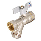 Кран шаровой 1/2" с фильтром бабочка CTM СТАНДАРТ