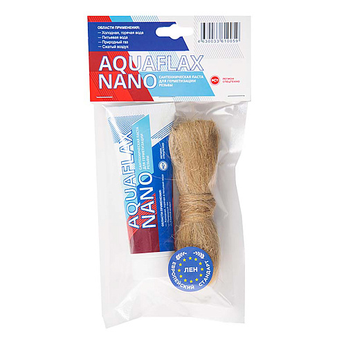 Комплект монтажный Aquaflax nano (паста 80гр тюбик+20гр лен)