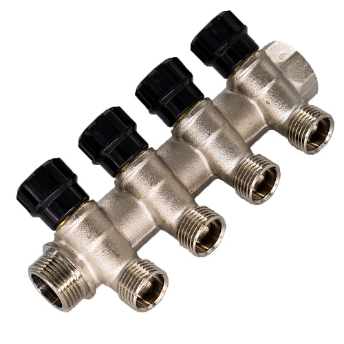 Коллектор 4 выхода вентиль н/р 1"х1/2" СТМ Коллектор 4 выхода вентиль н/р 1"х1/2" СТМ