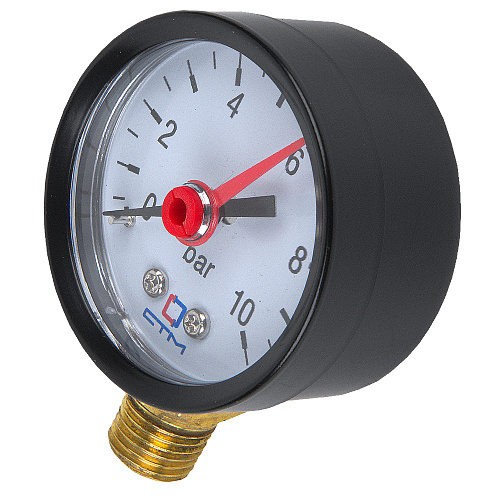 Манометр радиального подключения 1/4", измерение до 10 бар СТМ Манометр радиального подключения 1/4", измерение до 10 бар СТМ