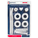 Комплект для радиатора 1/2" с тремя кронштейнами CTM ТЕРМО