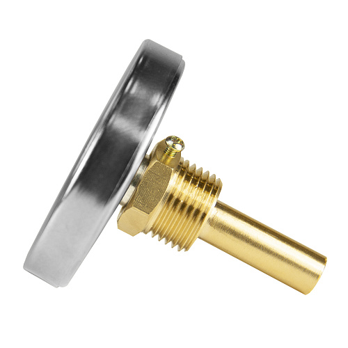 Термометр биметаллический d 63мм, с погружной гильзой, измерение до +120°С СТМ