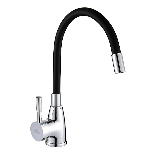 Смеситель FLOE FK234-DN для кухни, 40 мм, на гайке,с бок.штыревой ручкой,с гибким черным изливом Смеситель FLOE FK234-DN для кухни, 40 мм, на гайке,с бок.штыревой ручкой,с гибким черным изливом