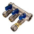 Коллектор 3 выхода 3/4"x16 с шаровыми кранами для м/п труб СТМ_4