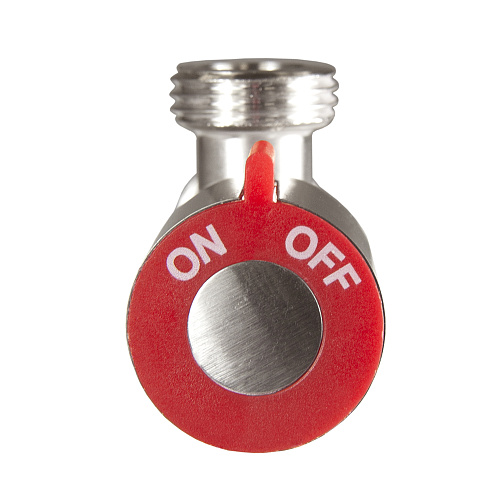 Кран для бытовых приборов угл. 1/2"х1/2" ш/ш с отражат. нерж. сталь СТМ