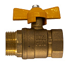 Кран шар. для газа 1" г/ш бабочка ОПТИМА ГАЗ_1