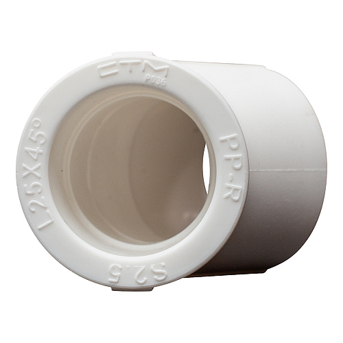 Угольник PP-R 45 град. DN 25 СТМ ПЛАСТ Угольник PP-R 45 град. DN 25 СТМ ПЛАСТ