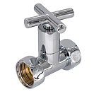 Вентиль прямой 1"х3/4" г/г ручка-крест для п/с хром СТМ ТЕРМО