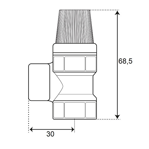 Клапан предохранительный 1/2" г/г 1,5 Бар СТМ ТЕРМО