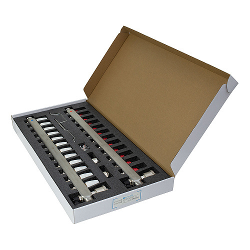 Коллекторная группа ONDO нерж сталь 12 вых. в сборе с автоматическим воздухоотводчиком, расходомера