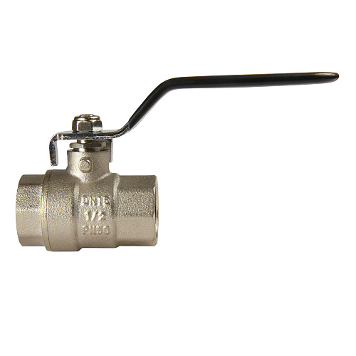 Кран шаровой для воды 1/2" г/г рычаг, никель, ONDO Кран шаровой для воды 1/2" г/г рычаг, никель, ONDO