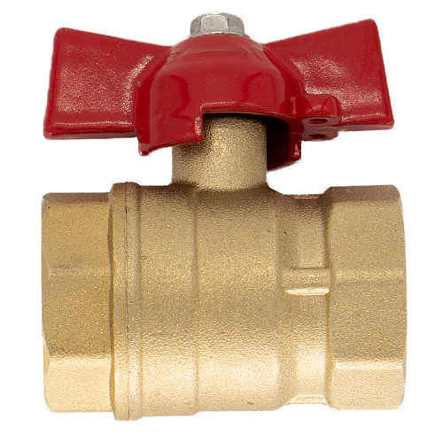 Кран шаровой для воды 1" г/г бабочка ОПТИМА