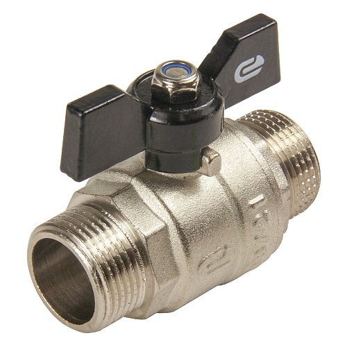 Кран шаровой для воды 3/4" ш/ш бабочка, никель, ONDO