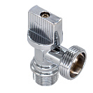 Кран шаровой для бытовых приборов угл. 1/2"х3/4" ш/ш с отражат. бабочка,  хромированный СТМ_4
