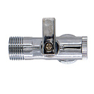Кран шаровой для бытовых приборов угл.  1/2"х1/2" ш/ш с фильтром и отражат. бабочка,  хромированный СТМ_4