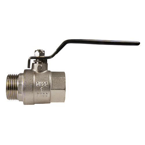 Кран шаровой для воды 1" г/ш рычаг, никель, ONDO Кран шаровой для воды 1" г/ш рычаг, никель, ONDO