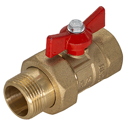 Кран шаровой для воды 3/4" с накидной гайкой бабочка ГАЛЛОП 132 Кран шаровой для воды 3/4" с накидной гайкой бабочка ГАЛЛОП 132