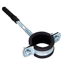 Хомут 4" (107-115мм) металлорезиновый с дюбелем и шурупом CTM