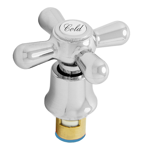 Комплект Кран-букса + Маховик P с юбкой, COLD Комплект Кран-букса + Маховик P с юбкой, COLD