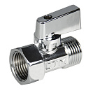 Кран шаровой мини для воды 1/2" г/ш флажок,  хромированный СТМ_2