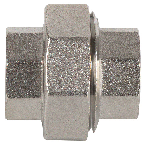 Муфта латунная резьбовая разъемная с накидной гайкой  3/4" г/г CTM