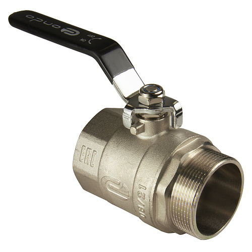 Кран шаровой для воды 2" г/ш рычаг, никель, ONDO Кран шаровой для воды 2" г/ш рычаг, никель, ONDO