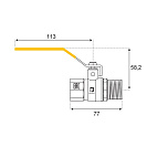 Кран шаровой для газа 1" г/ш рычаг CTM ГАЗ_4