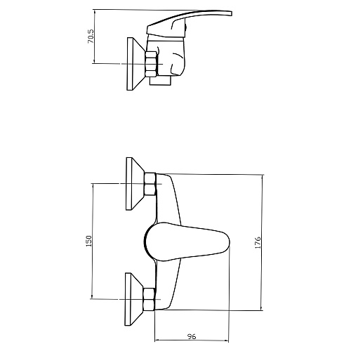 Смеситель ROEGEN RC210A для душа, 40 мм Смеситель ROEGEN RC210A для душа, 40 мм