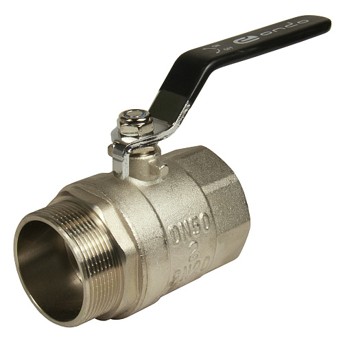 Кран шаровой для воды 2" г/ш рычаг, никель, ONDO Кран шаровой для воды 2" г/ш рычаг, никель, ONDO