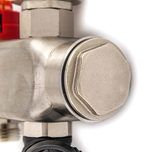 Коллекторная группа ONDO нерж сталь 3 вых. в сборе с автоматическим воздухоотводчиком, расходомерам