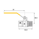 Кран шаровой для газа 3/4" г/ш рычаг CTM ГАЗ_4
