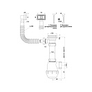 Сифон Ани Грот 1 1/2*40 с жестким переливом мойки_2