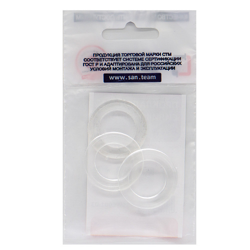 Прокладка 1" силикон 30х19х3 мм (3шт) СТМ